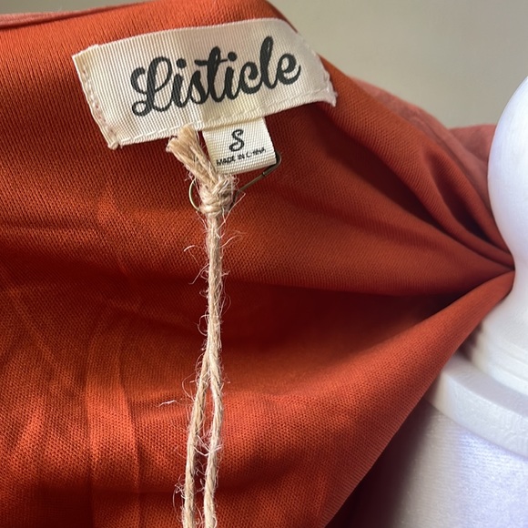 NWT - Listicle Petite Friendly Camel Boho Cottagecore Fall MIDI Dress - Picture 5 of 14